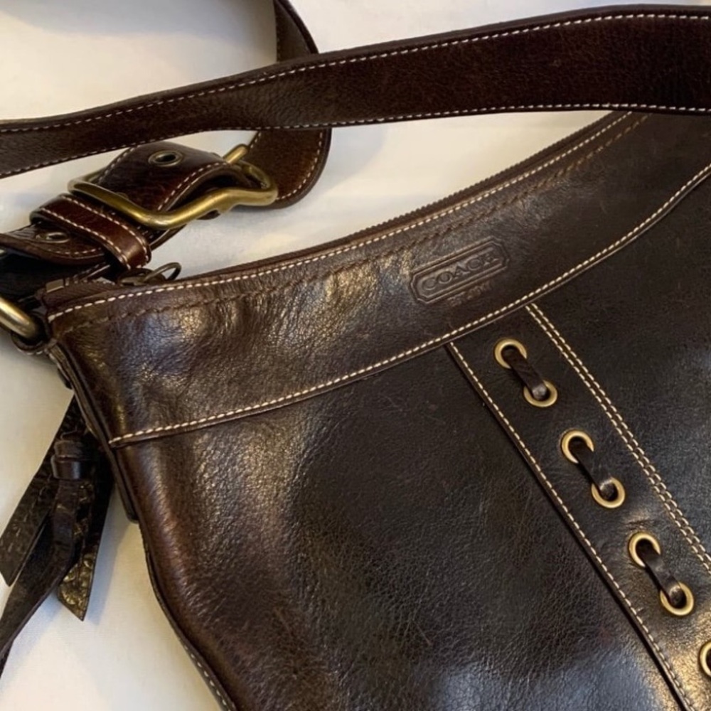 Vintage COACH Mahogany Crossbody Bag - Picture 6 of 13